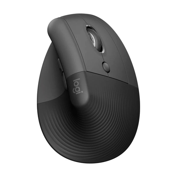 LOGITECH LIFT Mouse vertical ergonómico derecho, 6 botones, Negro, Bluetooth, USB, 4000 dpi, 910-006466