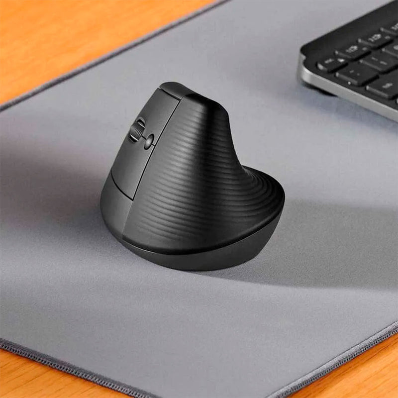 LOGITECH LIFT Mouse vertical ergonómico zurdo 6 botones, Negro, Bluetooth, USB, 4000 dpi, 910-006467