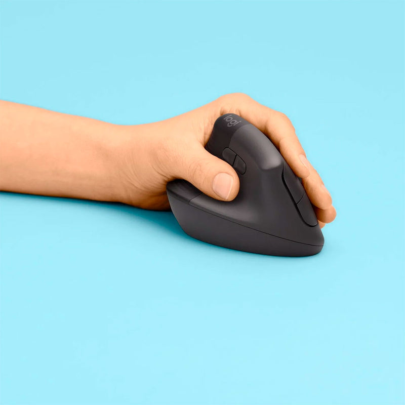 LOGITECH LIFT Mouse vertical ergonómico zurdo 6 botones, Negro, Bluetooth, USB, 4000 dpi, 910-006467