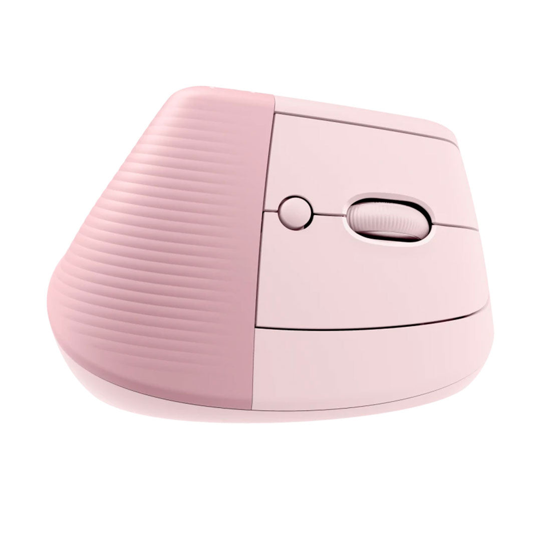LOGITECH LIFT Mouse vertical ergonómico derecho 6 botones, Rosa, Bluetooth, USB, 4000 dpi, 910-006472