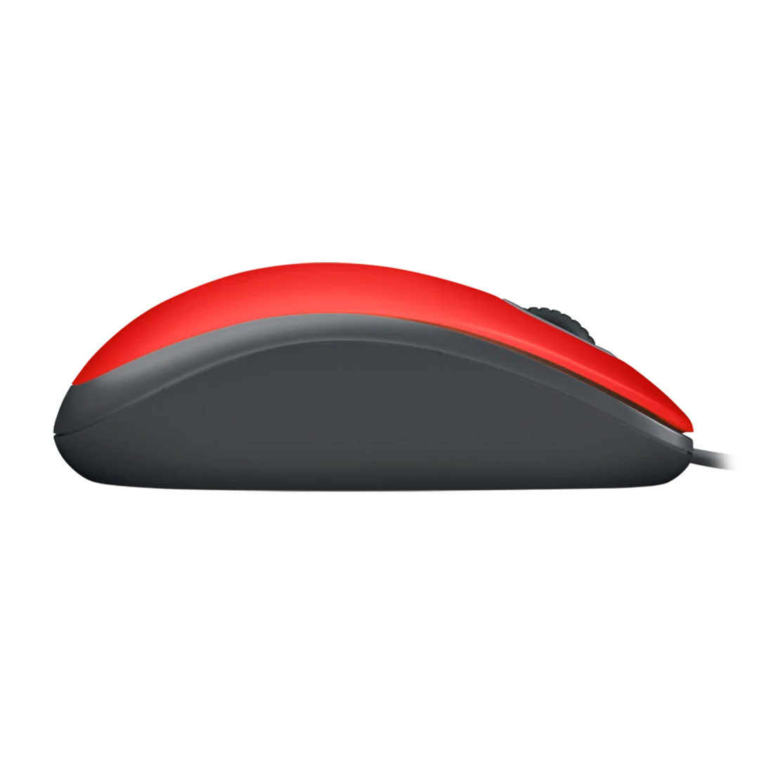 LOGITECH M110 SILENT Mouse óptico Rojo, silencioso, 1000 dpi, 910-006755