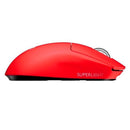 LOGITECH PRO X Mouse inalámbrico Gamer Superlight, sensor HERO 25000 dpi, Rojo, 910-006783