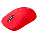 LOGITECH PRO X Mouse inalámbrico Gamer Superlight, sensor HERO 25000 dpi, Rojo, 910-006783