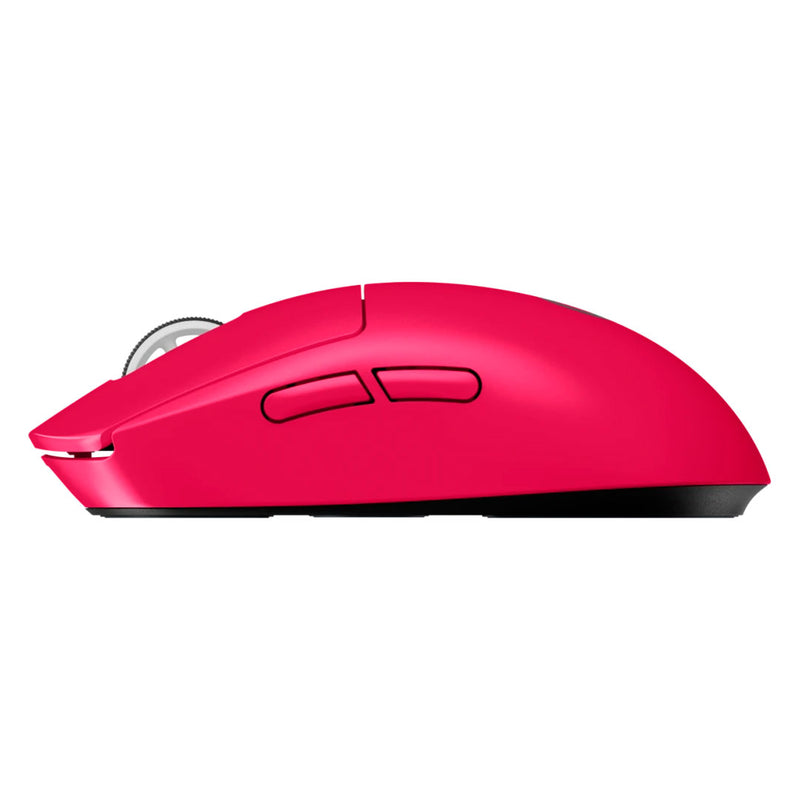 LOGITECH PRO X SUPERLIGHT 2 Mouse óptico inalámbrico Magenta, GAMING,,USB LIGHTSPEED, SENSOR HERO 2 de 44000 dpi, Interruptores híbridos LIGHTFORCE, 910-006795