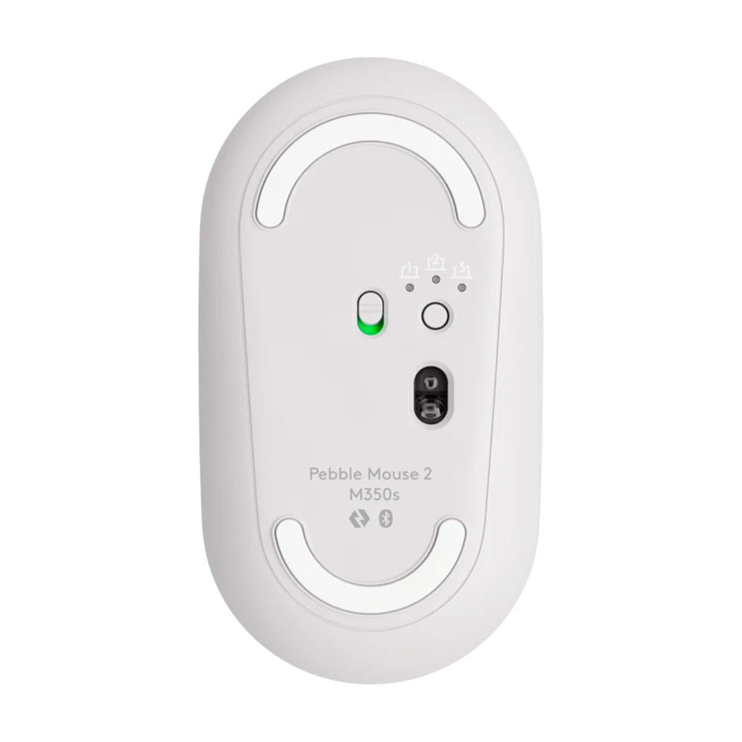 LOGITECH PEBBLE 2 M350S Mouse Bluetooth con botón Silent Touch Blanco 910-007047