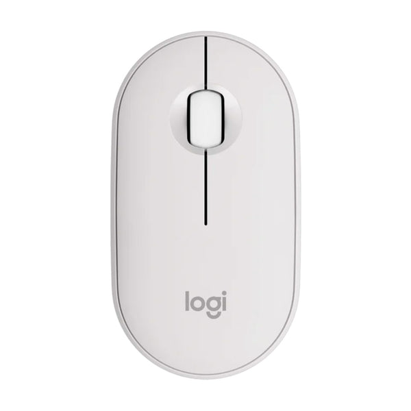 LOGITECH PEBBLE 2 M350S Mouse inalámbrico Bluetooth con botón personalizable, Blanco, 910-007047