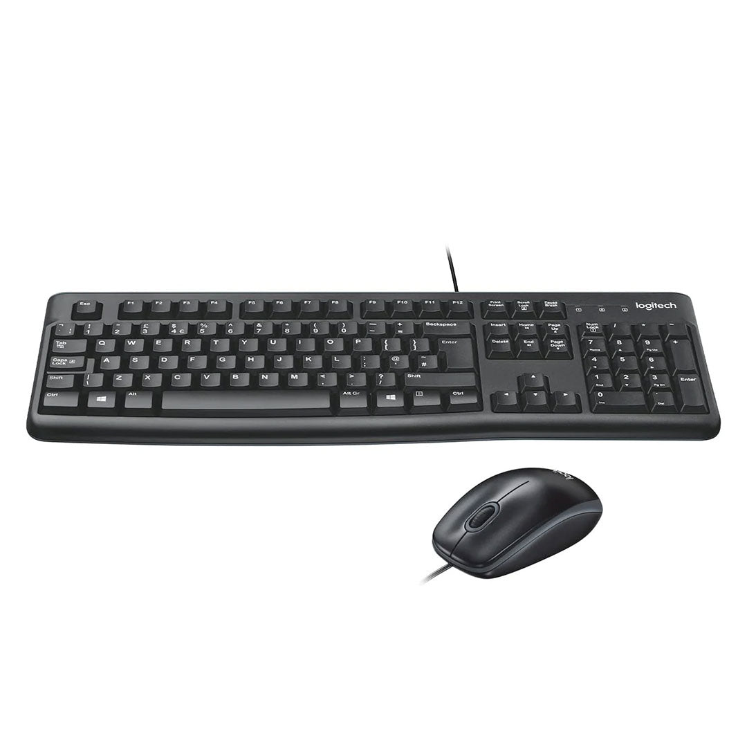 LOGITECH MK120 Kit Teclado y Mouse con Cable USB Negro