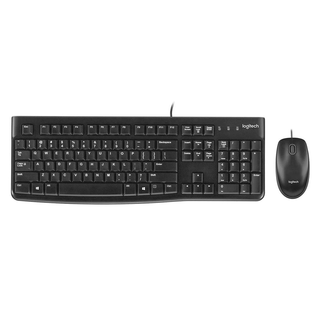 LOGITECH MK120 Kit Teclado y Mouse con Cable USB Negro