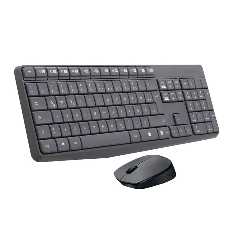 LOGITECH MK235 Kit Teclado y Mouse inalámbrico Receptor USB Negro 2.4GHz 920-007901