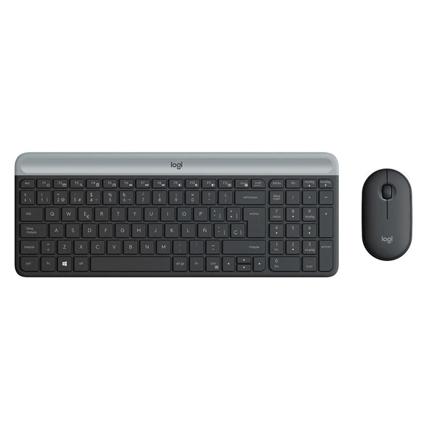 LOGITECH MK470 Kit Teclado y Mouse inalámbrico Slim, Negro, 920-009266