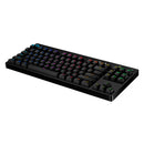 LOGITECH G PRO Teclado mecánico, iluminación RGB LIGHTSYNC, Switch azul, Negro, 920-009388