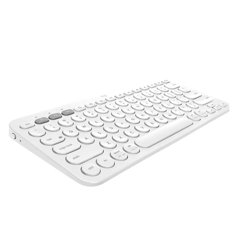 LOGITECH K380 Teclado inalámbrico Bluetooth multidispositivo, Blanco, 920-009595