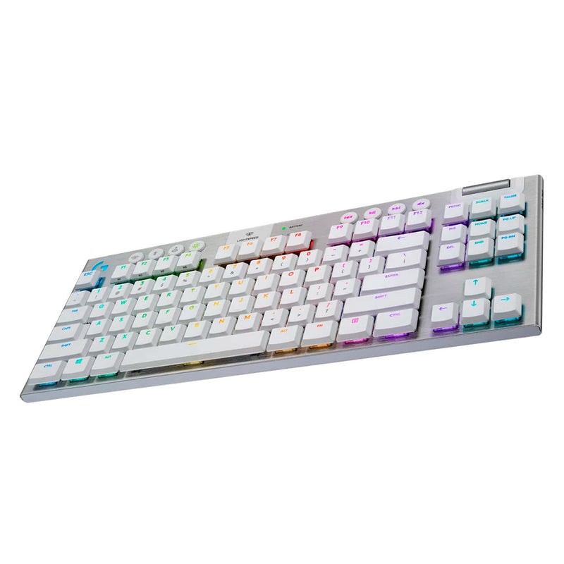 LOGITECH G915 TKL Teclado mecánico inalámbrico LIGHTSPEED, RGB LIGHTSYNC, Blanco, 920-009660