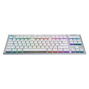 LOGITECH G915 TKL Teclado mecánico inalámbrico LIGHTSPEED, RGB LIGHTSYNC, Blanco, 920-009660