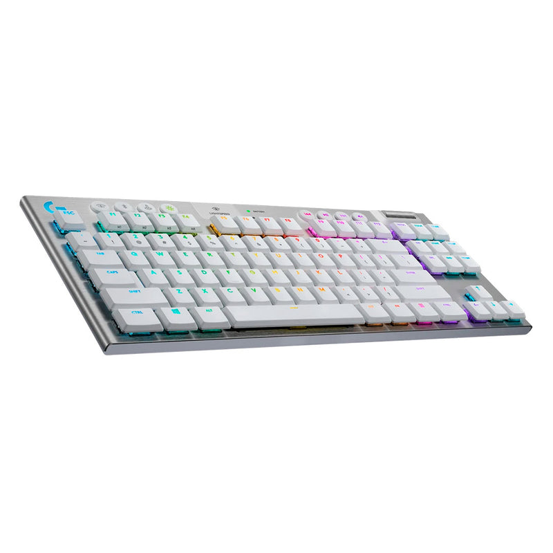 LOGITECH G915 TKL Teclado mecánico inalámbrico LIGHTSPEED, RGB LIGHTSYNC, Blanco, 920-009660