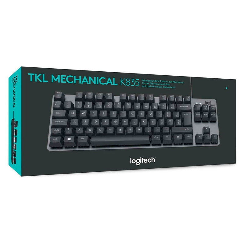 LOGITECH K835 TKL Teclado mecánico de aluminio Switch Azul, 920-010085