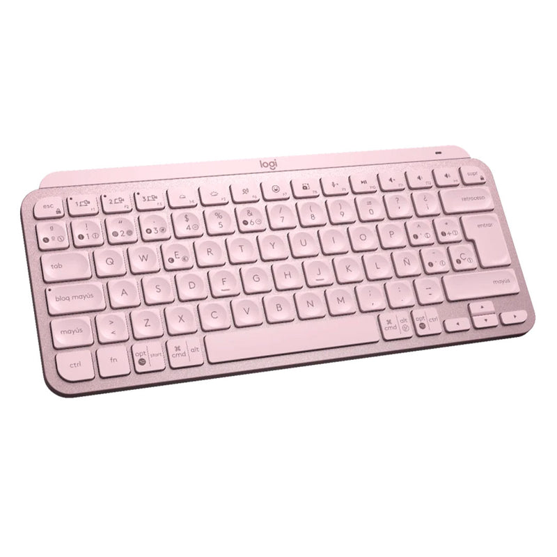 LOGITECH MX KEYS MINI Teclado inalámbrico iluminado minimalista, Rosa, 920-010478