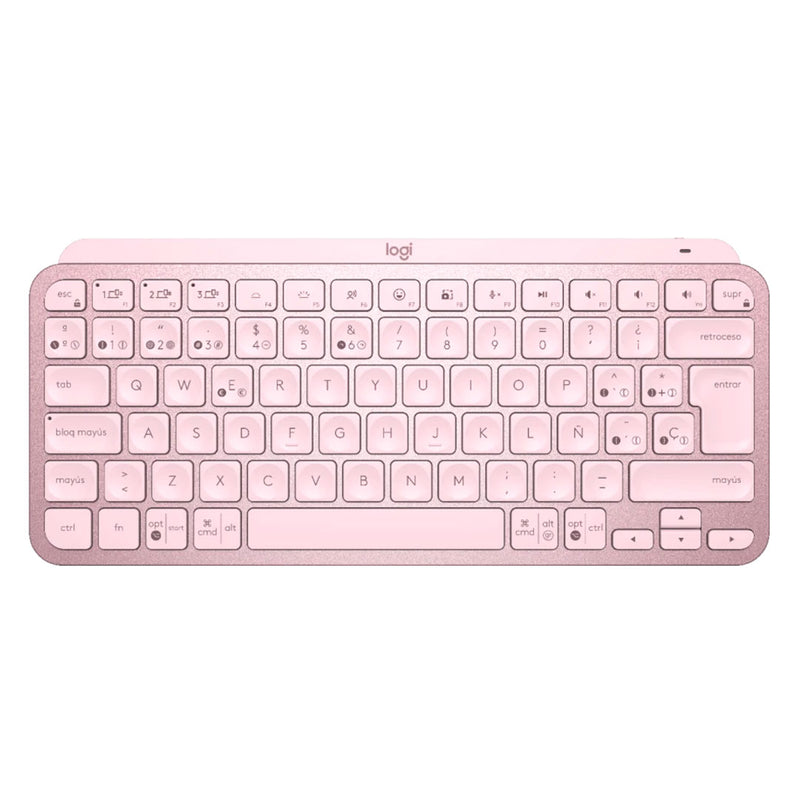 LOGITECH MX KEYS MINI Teclado inalámbrico iluminado minimalista, Rosa, 920-010478