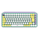 LOGITECH POP KEYS Teclado mecánico inalámbrico Switch Marrón, teclas de emojis personalizables, Lila y verde, 920-010714