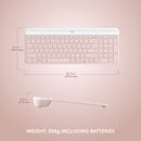 LOGITECH MK470 Combo kit Teclado + Mouse Wireless Rose - 920-011312