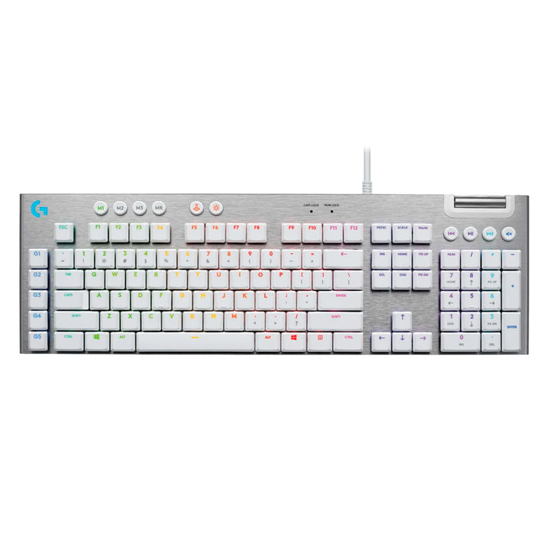 LOGITECH G915 Teclado mecánico inalámbrico RGB, Bluetooth, LIGHTSPEED, Blanco, 920-011354