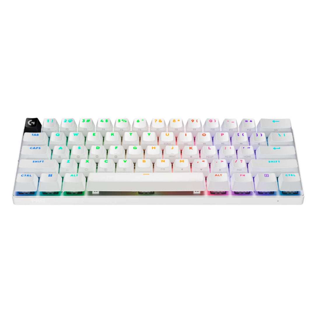 LOGITECH G PRO X 60 Teclado mecánico inalámbrico gaming LIGHTSPEED 60%, Blanco, 920-011921