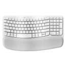 LOGITECH 920-012279 WAVE KEYS Wireless Ergonomic Keyboard with Padded Palm Rest White