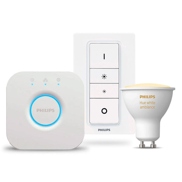 PHILIPS HUE Kit Foco GU10 + Interruptor + Bridge Inteligente