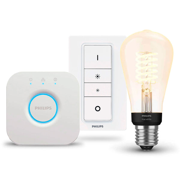 PHILIPS HUE Kit Foco ST64 Filamento + Interruptor + Bridge Smart