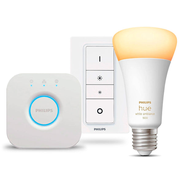 PHILIPS HUE Kit Foco A67 E27 + Interruptor + Bridge Inteligente