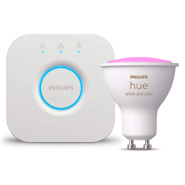 PHILIPS HUE Kit Foco GU10 Color + Bridge Inteligente