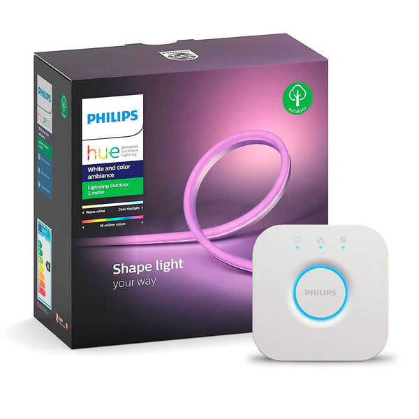 PHILIPS HUE Kit Tira Luz Led 2m Exterior + Bridge Smart