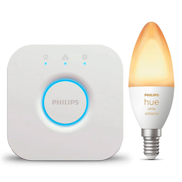 PHILIPS HUE Kit Foco Vela B39 + Bridge Inteligente