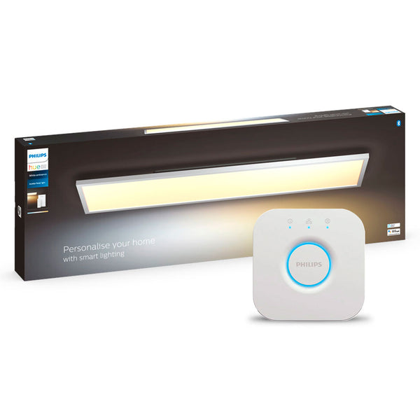 PHILIPS HUE Kit Lámpara Aurelle Rectangular + Bridge Smart