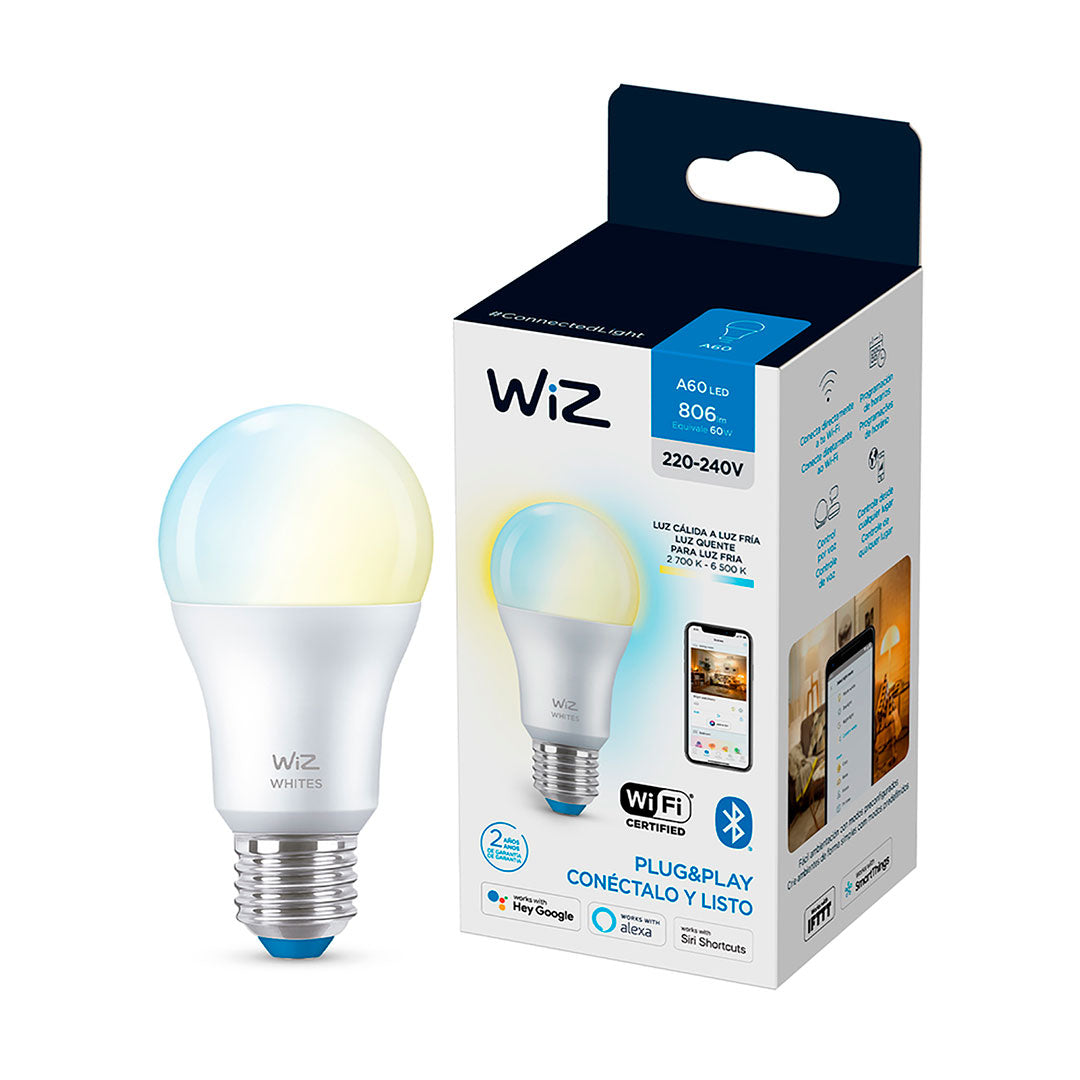 WIZ Foco Inteligente A60 E27 8W Blanco 806Lúmenes 25000horas