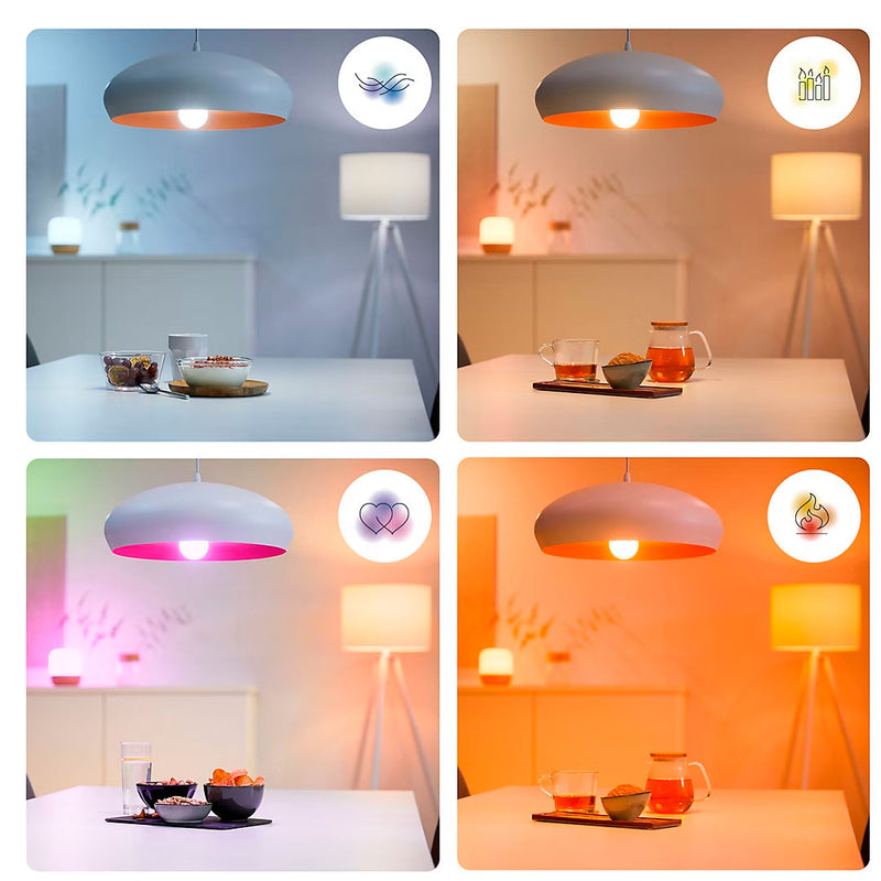 WIZ Pack 2 Focos LED Inteligente Wifi 8W, 806 lúmenes, A60 E27, RGB, 929002383631