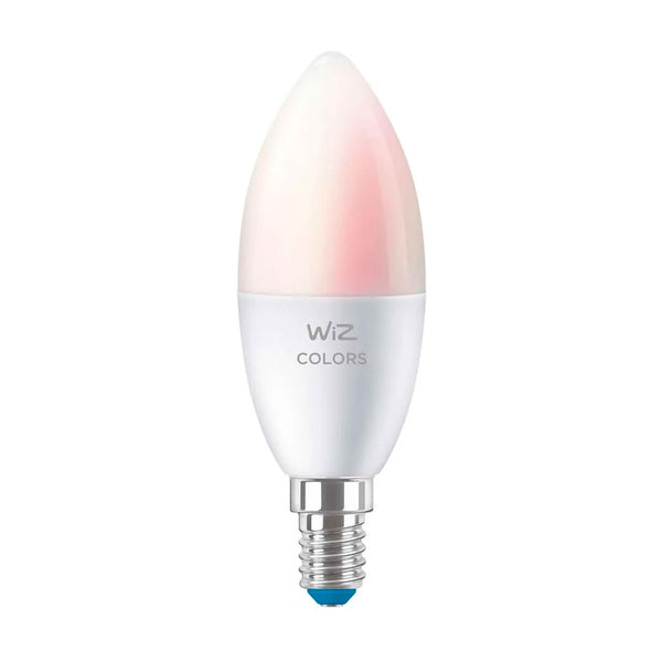 WIZ Foco vela LED inteligente C37, E14 Wifi, 4.9W, multicolor, 470 lúmenes, 15000 horas, 929002448812