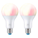WIZ Pack 2 Lâmpada LED inteligente de alto lúmen 100W, E27 A67, branca e colorida, 1521 lúmens, 929002449712