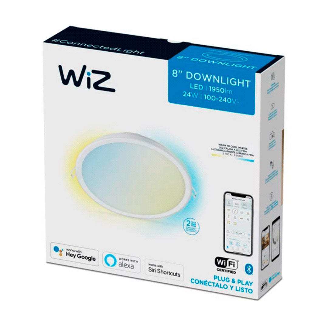 WIZ Foco Downlight WIFI inteligente  (CAJA ABIERTA 9/10) Luminaria Empotrada 8" 24W 650Lúmenes 15000horas