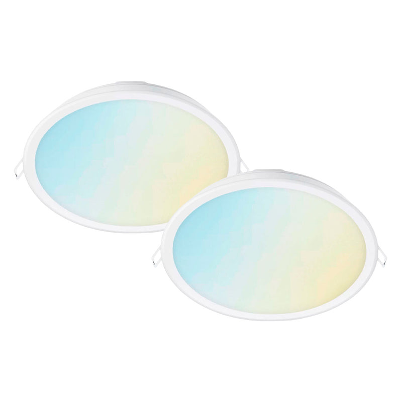 WIZ PACK-2 Foco Downlight WIFI inteligente, luminaria empotrada 8", 24w, 650 lúmenes, 15000 horas 929002532712