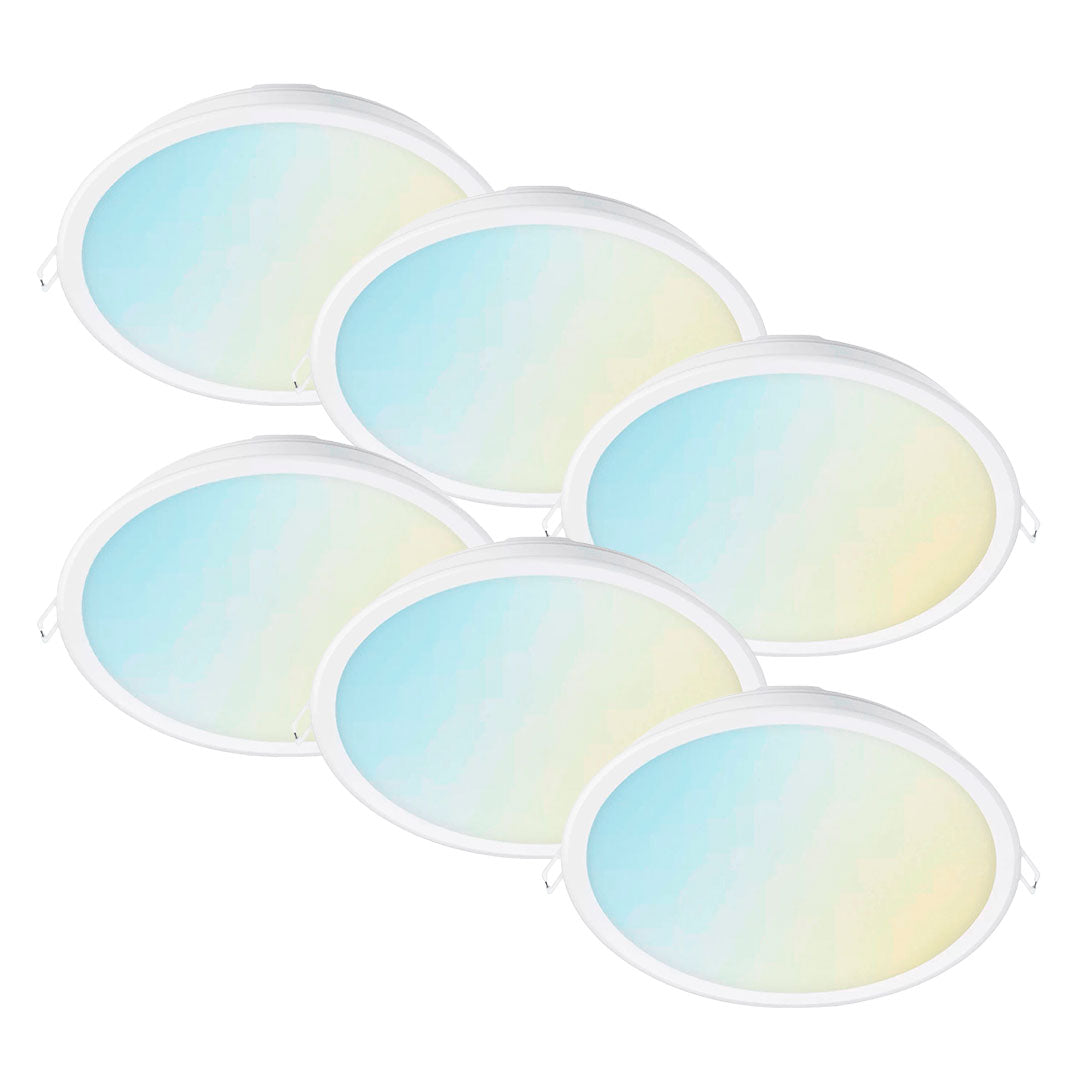 WIZ PACK-6 Foco Downlight Inteligente Luminaria Empotrada 8" 24W 650Lúmenes 15000horas
