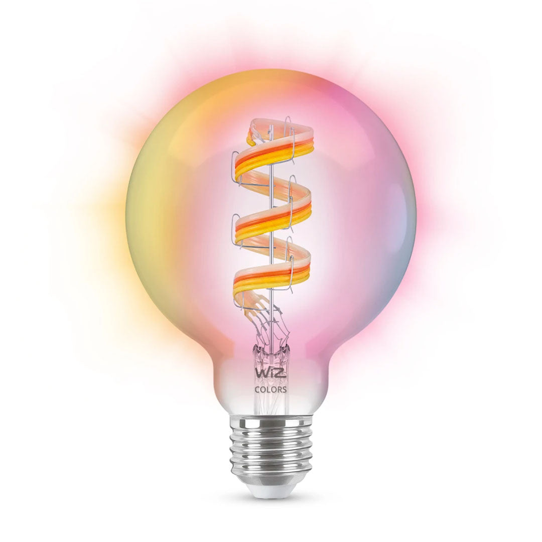 WIZ Foco Globo filamento WIFI inteligente G95, E27, 6.3w, luz blanca y multicolor, 470 lúmenes 929003267212