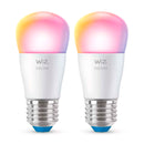 WIZ Pack 2 Lâmpada inteligente P45 E27 40W, multicolorida, 450 lúmens, 25000 horas, 929003499812