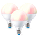 WIZ Pack 3 Smart Globe Bulb G95 E27 75W, multicolor, 1055 lúmens, 25000 horas 929003604712