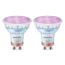 WIZ Pack 2 Lâmpada LED Dicroica Inteligente 50W PAR16 GU10, para interiores, 400 lumens, 929003772311