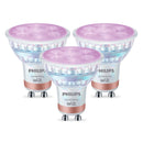 WIZ Pack 3 Lâmpada LED Dicroica Inteligente 50W PAR16 GU10, para interiores, 400 lumens, 929003772311