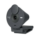 LOGITECH BRIO 300 Cámara web 1080p con autocorrección de iluminación, micrófono, USB-C, Negro, 960-001413