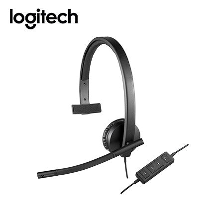 LOGITECH H570E B2B Audífono Mono USB con Micrófono Negro 981-000570