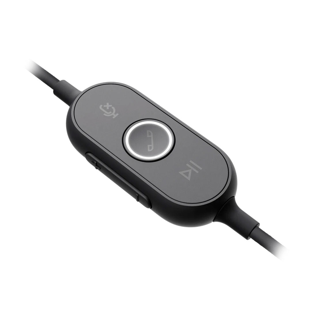 LOGITECH B2B ZONE WIRED Audífono estéreo con micrófono USB/USB-C, Negro, 981-000876
