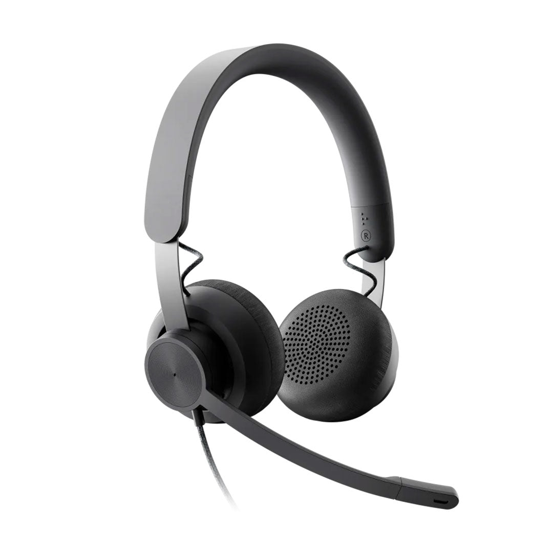LOGITECH B2B ZONE WIRED Audífono estéreo con micrófono USB/USB-C, Negro, 981-000876